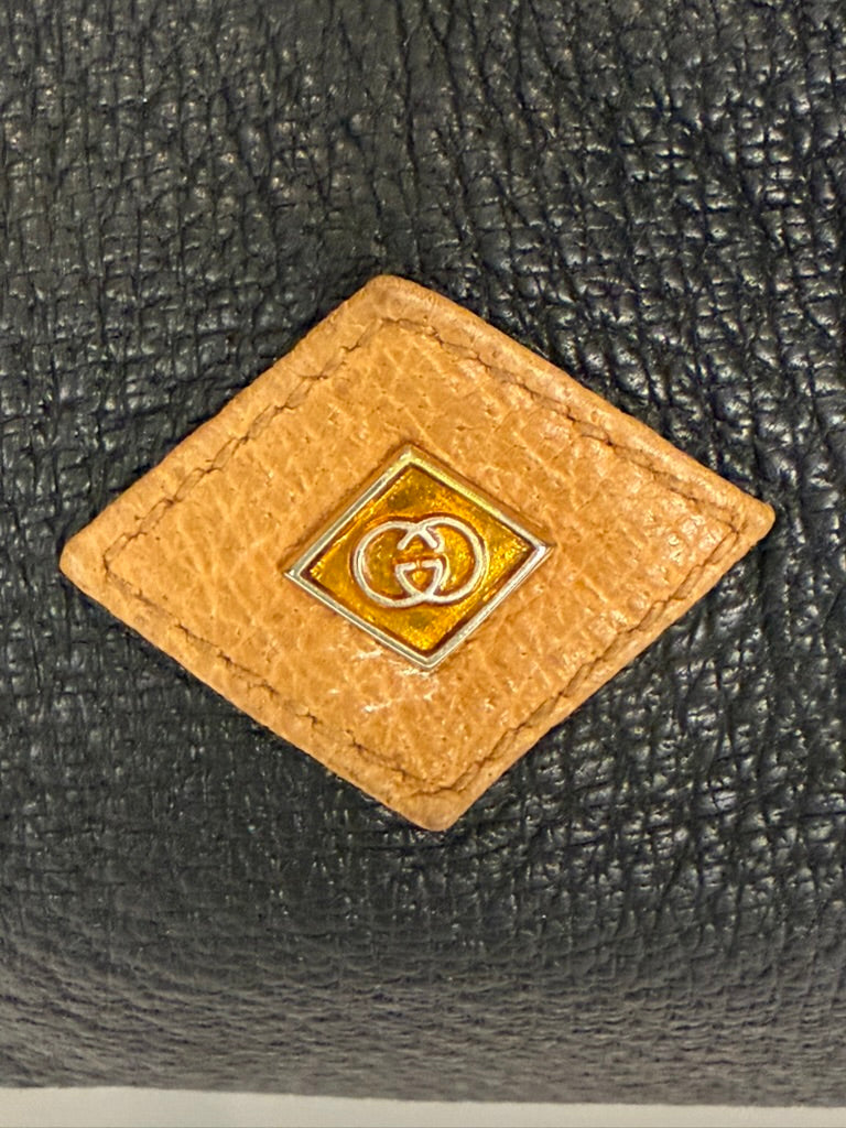 Gucci Black Leather Cosmetic Bag
