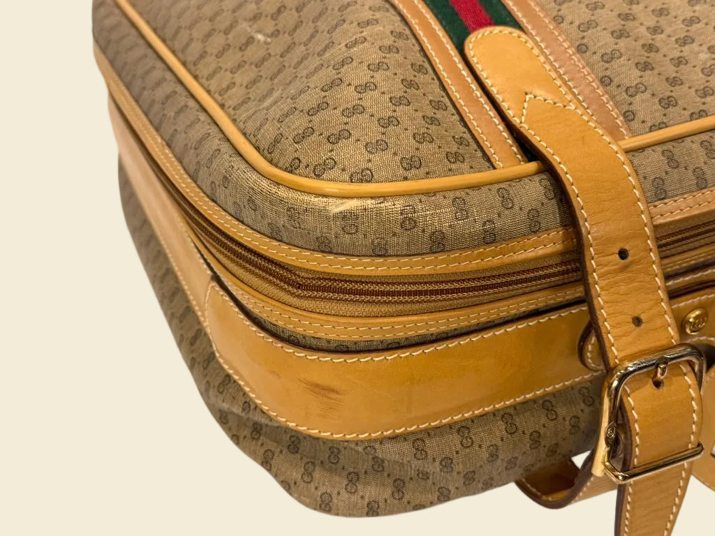 Gucci GG Supreme Web Stripe Travel Case