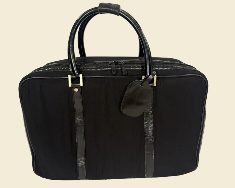 Gucci Black Nylon Weekender Bag