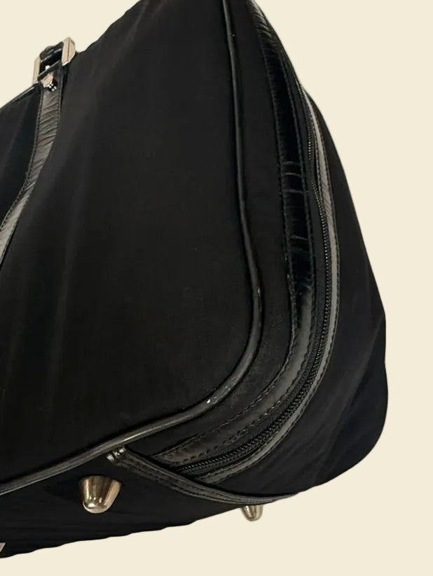 Gucci Black Nylon Weekender Bag