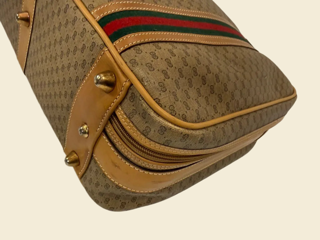 Gucci GG Supreme Web Stripe Travel Case