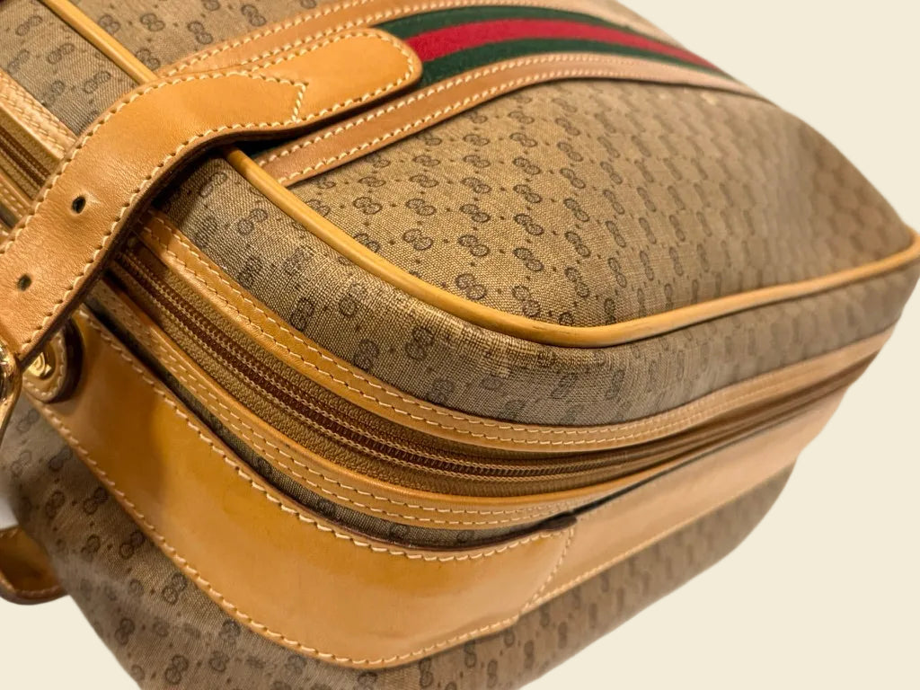 Gucci GG Supreme Web Stripe Travel Case