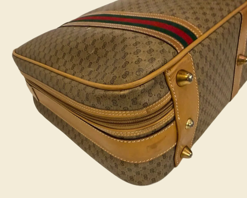 Gucci GG Supreme Web Stripe Travel Case