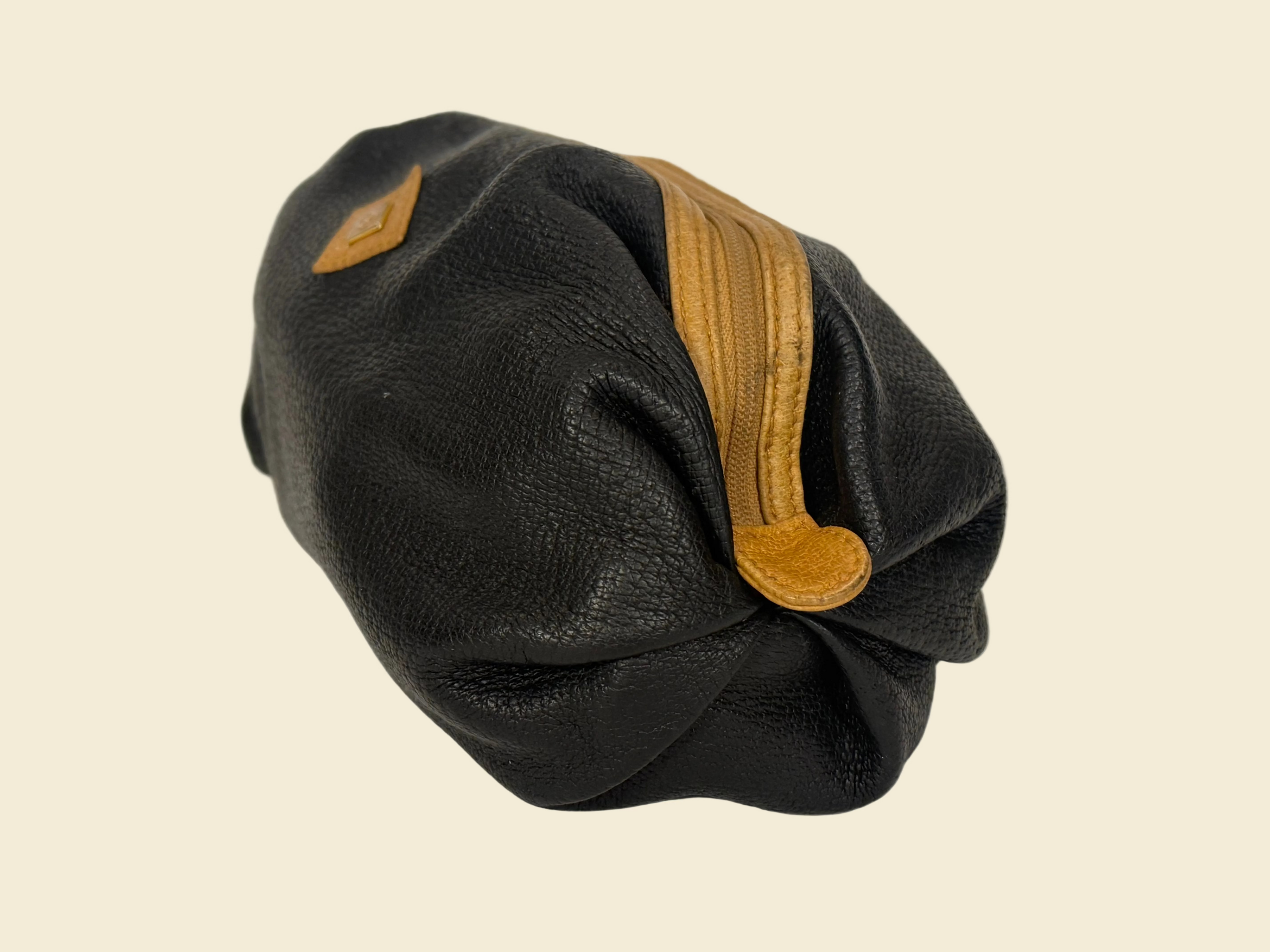 Gucci Black Leather Cosmetic Bag