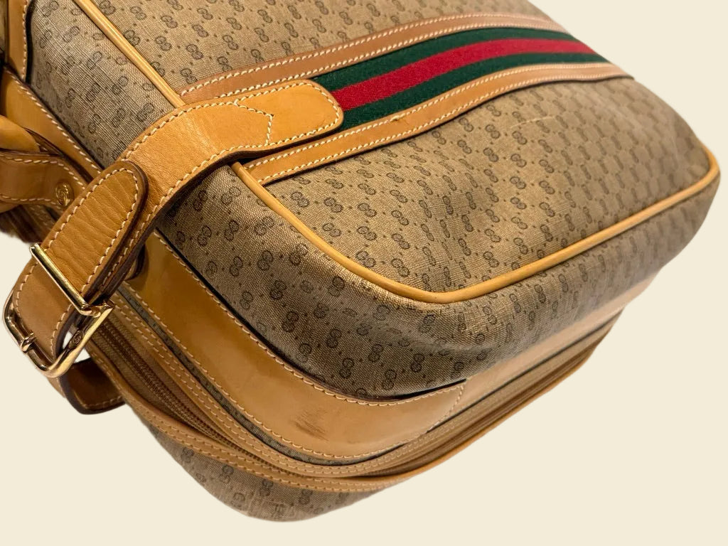 Gucci GG Supreme Web Stripe Travel Case