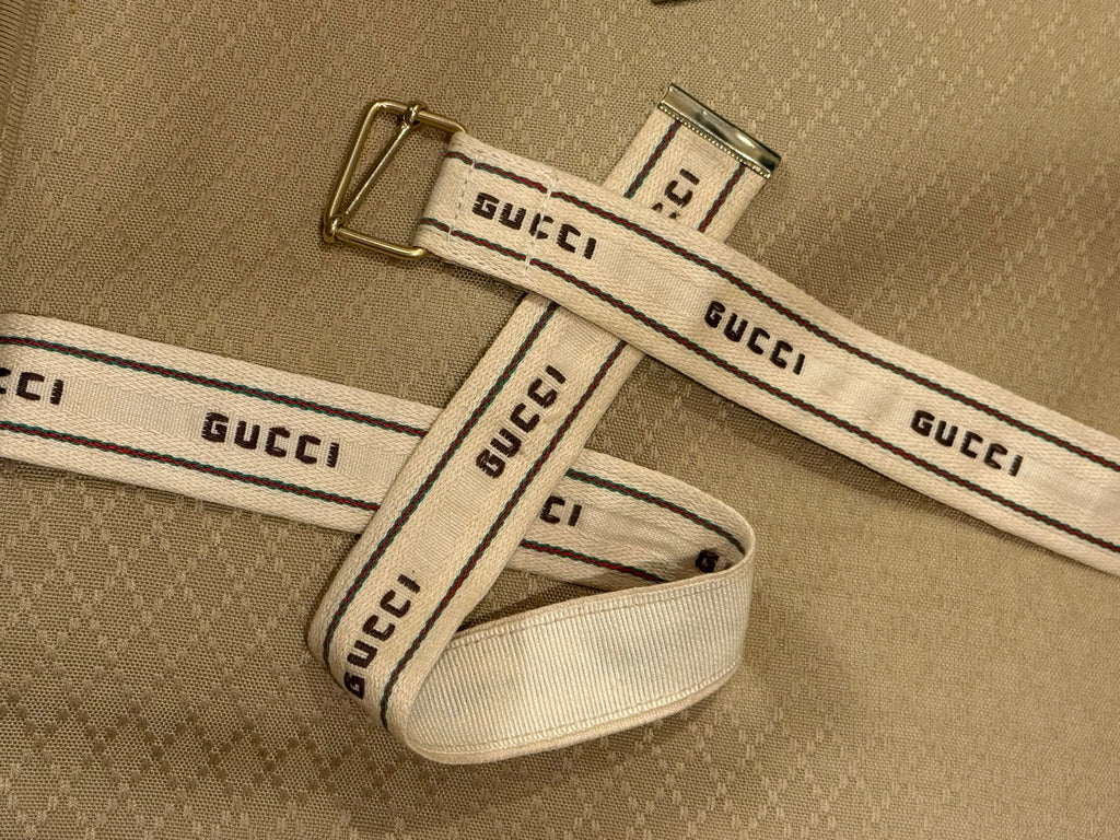 Gucci GG Supreme Web Stripe Travel Case