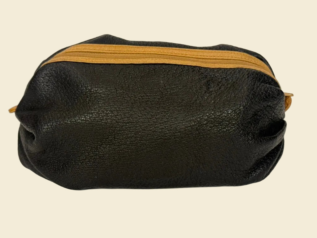 Gucci Black Leather Cosmetic Bag