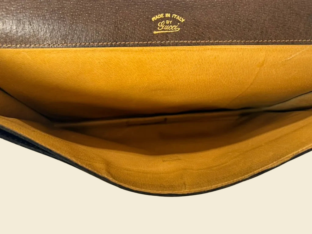Gucci Leather Push-Lock Portfolio