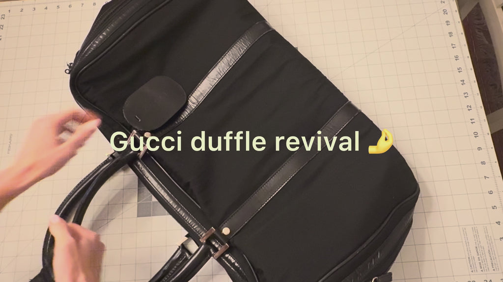 Gucci Black Nylon Weekender Bag