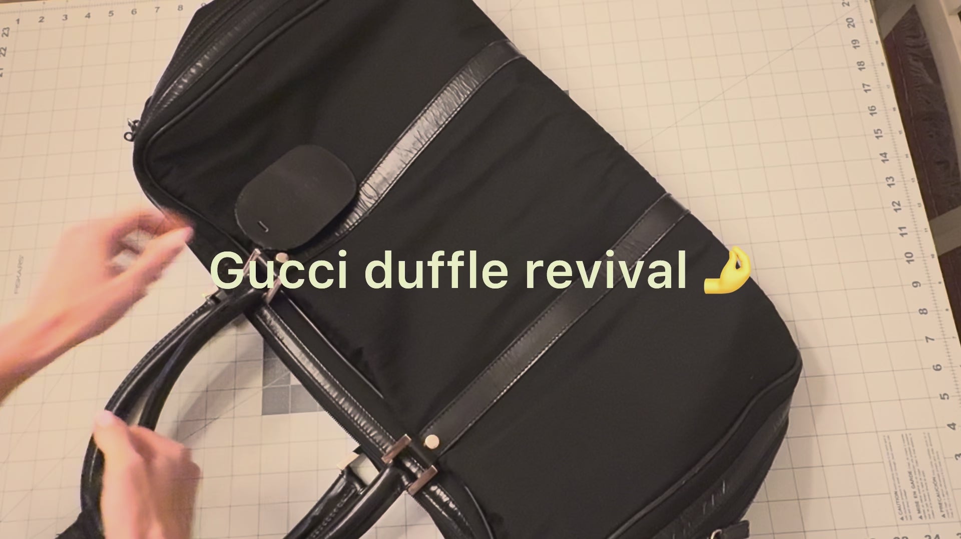 Gucci Black Nylon Weekender Bag