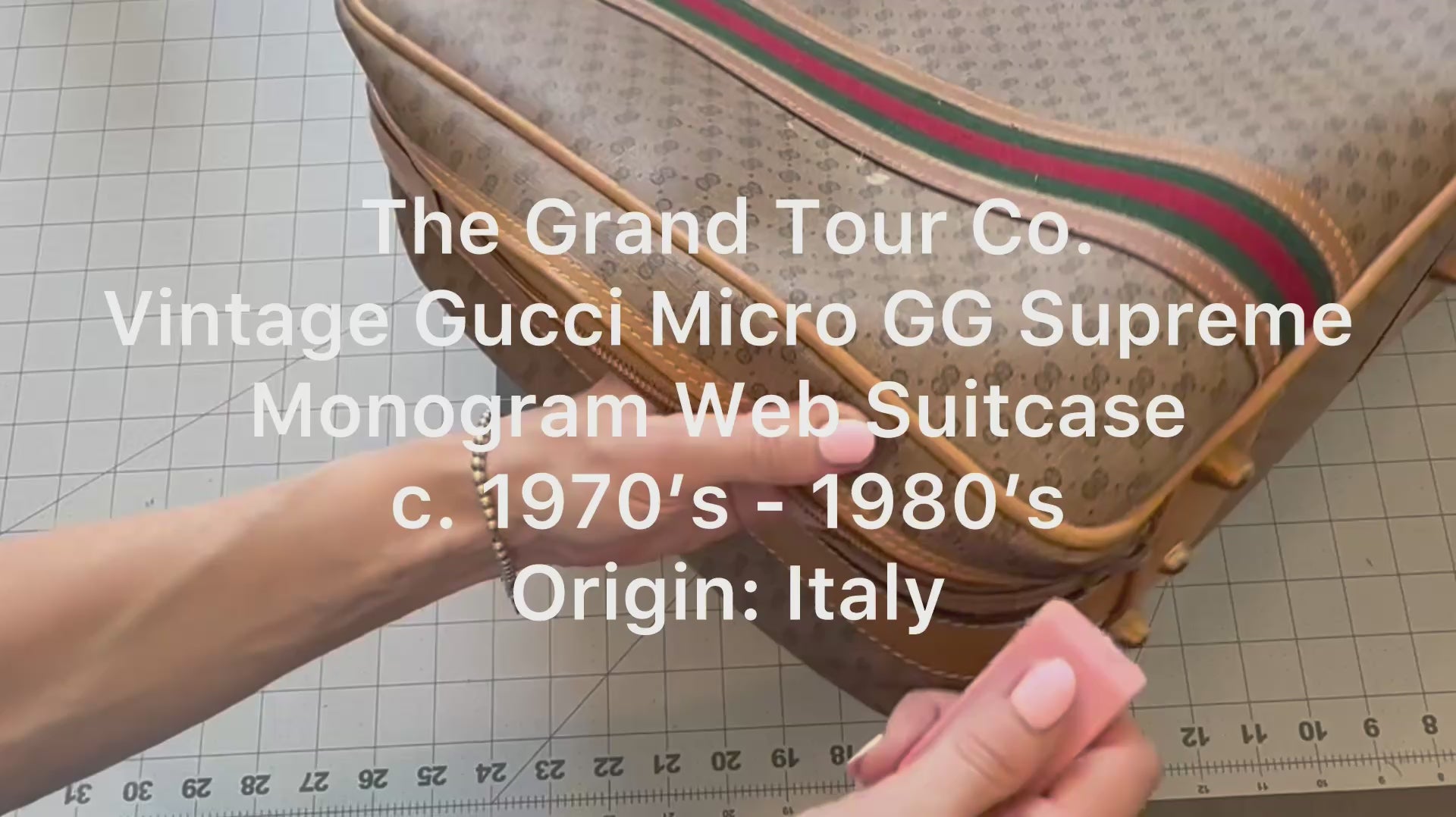 Gucci GG Supreme Web Stripe Travel Case