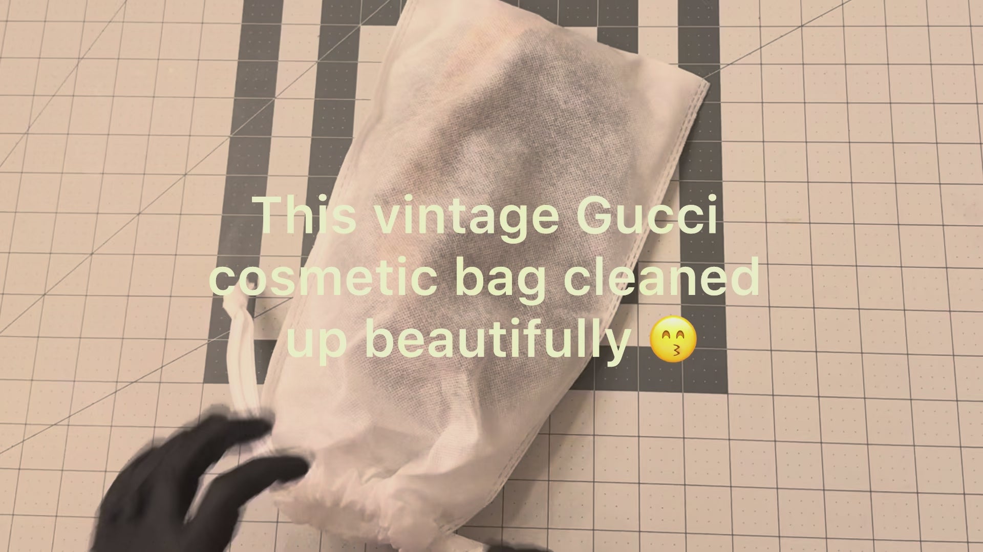Gucci Black Leather Cosmetic Bag